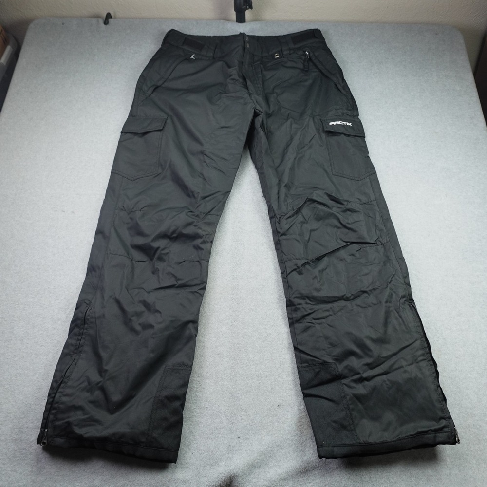 Arctix Pants Mens Large Black Snow Cargo Regular Fit Insulated Ski Winter